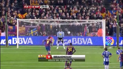 Ibrahimovic - Barcelona 1 - 0 Espanyol 