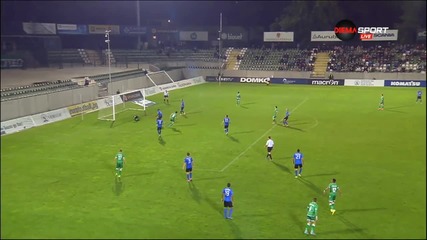 Изравнителното попадение на Кешеру за 1:1 на Лудогорец - Черно море