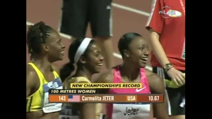 Carmelita Jeter - 100m women 10.68 [solun]