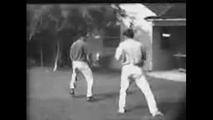 Bruce Lee In His Backyard (training)