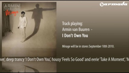 Armin van Buuren - I Dont Own You 
