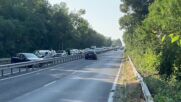 Две катастрофи блокираха пътя Созопол – Бургас, образува се километрично задръстване