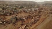 Кадри, заснети от въздуха, показват мащаба на щетите след наводненията в Либия (ВИДЕО)
