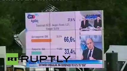 Greece: Athenians await referendum results on Klafthmonos Square
