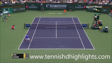 Roger Federer vs Jack Sock - Indian Wells 2015