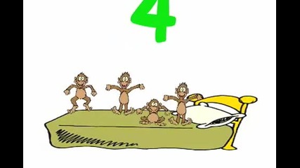 Пет малки маймунки - Детска песничка 
