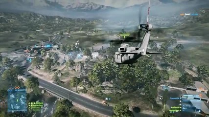 Battlefield 3 -flying Fortress- Uh-1y Venom Transport Helicopter Gameplay (high)