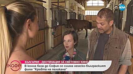 В конна база до София се снима немско-българският филм „Кръвта на пеликана”