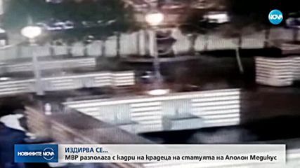 Записи от камери показват крадеца на статуята на Аполон
