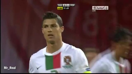 Cristiano Ronaldo Amazing Free Kick Denmark Vs Portugal Euro 2012