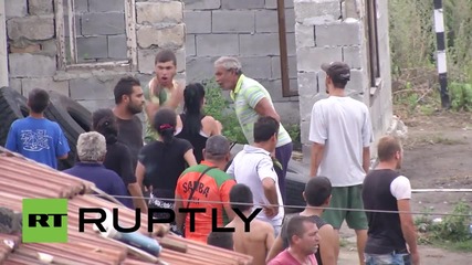 България: Роми се възпротивяват на разрушаването на домовете им