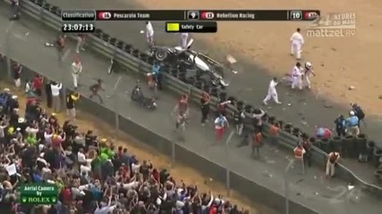 Allan Mcnish Crash Le Mans 24 Hours 2011