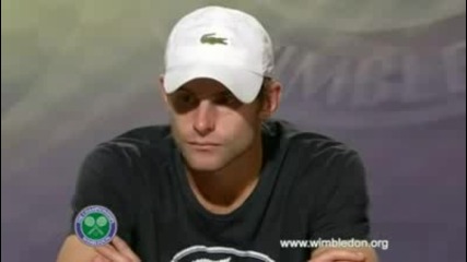 Wimbledon 2009 Final - Federer Vs Roddick - Andy Roddick Interview