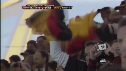 world cup 2010 Аржентина 0:2 Германия Гол На Klose 68
