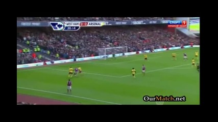 Уест Хям Юнайтед 1-3 Арсенал, 06.10.2012, стадон: " Болейн Гроунд ", Английска висша лига