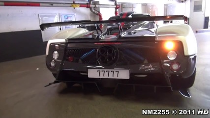Pagani Zonda Cinque Amazing Sound in Close Parking Garage