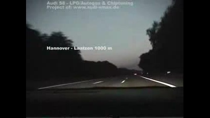 Audi S8 На Газ - 310km/h