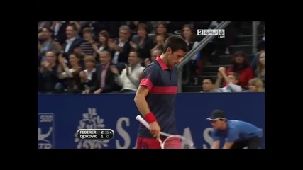 Federer drop shot versus Djokovic Hd 