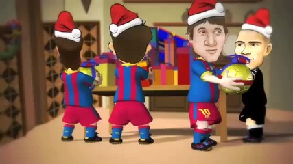 Невероятно клипче за Коледа с участието на Fc Barcelona