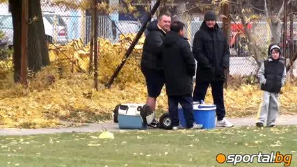 Първа тренировка на Костов с Левски