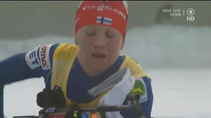 Kaisa Mäkäräinen 14.weltcup-sieg 15 km Individual Oslo 2015