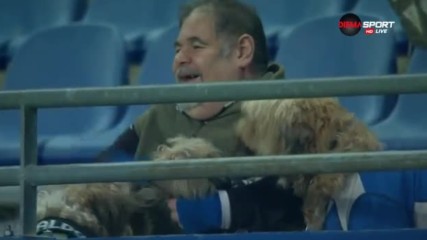 Четириног Роналдо гледа Бастия - Монако