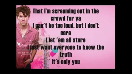 nick jonas - im your biggest fan lyrics on screen!! [new 2010 Song]