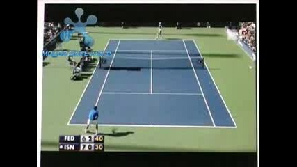 Федерер Срещу Иснер (205см) Us Open 2007