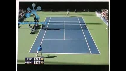 Федерер Срещу Иснер (205см) Us Open 2007