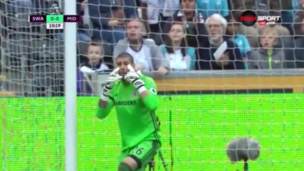 Суонси Сити - Мидълзбро 0:0 /първо полувреме/