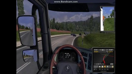 Euro Truck Simulator 2 Driving with Mercedes Actros Mod Part 2