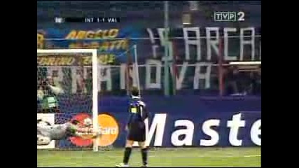 Inter - Valencia 2:2 Villa Free Kick Goal