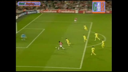 (2 - 0) Arsenal 3 - 0 Villarreal - гол на E.adebayor