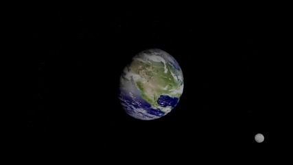 Земята и Луната - 3d Анимация 