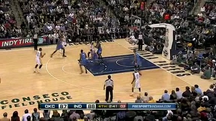 Oklahoma City Thunder @ Indiana Pacers 110 - 106 [highlights] - 26.11.2010