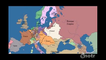 Карта на Европа през последните 1000 години в рамките на 5 минути