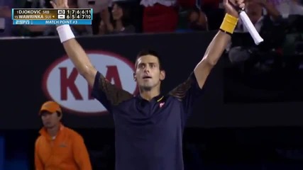 Djokovic vs Wawrinka - Australian Open 2013 - The Last Point!