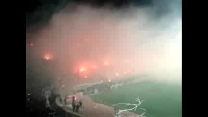 Атмосфера На Стадион Във Гърция Преди Мач 