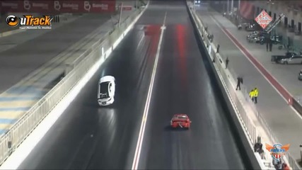 Lexus Isf излита от пистата като самолет заради високата скорост (поглед от друга камера)
