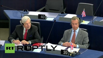 France: Juncker heckled by Farage and 'Merkel' during European Parliament address