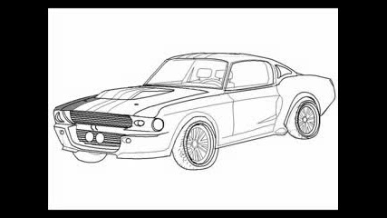 Рисуване на Shelby Mustang с Paint 