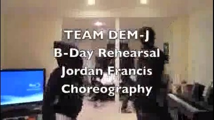 'team Dem-j ' Demi Lovato B-day rehearsal Jordan Francis & Sarah Francis choreography