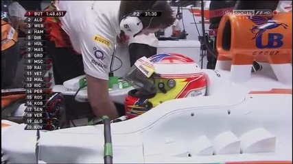 Формула1 - Сингапур 2012 - Втора Свободна Тренировка - Част 5 [ 7 ] Sky Sports F1