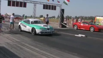 Ferrari F - 430 Vs. Alfa Romeo Gtv Drag Race 