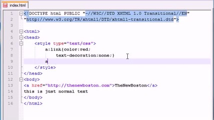 Xhtml and Css Tutorial - 25 - Styling Links
