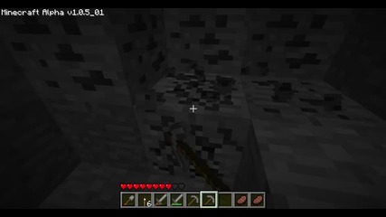 Minecraft old days--mining for coal