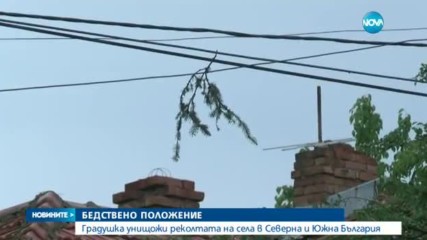 БЕДСТВЕНО ПОЛОЖЕНИЕ: Градушка унищожи реколтата на села в Северна и Южна България