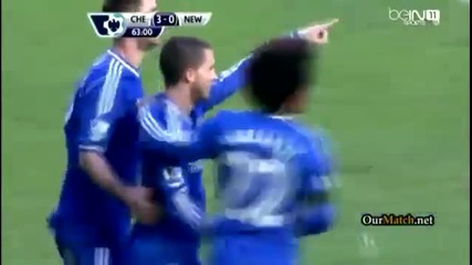 Chelsea vs Newcastle 3-0 (eden Hazard Hattrick Goals)