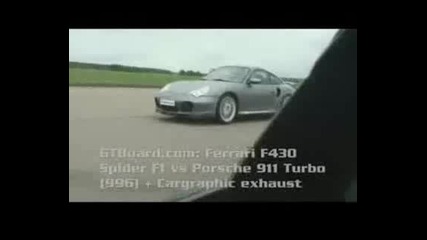 Ferrari F430 Spider F1 vs Porsche 911 Turbo 996 Cargraphic