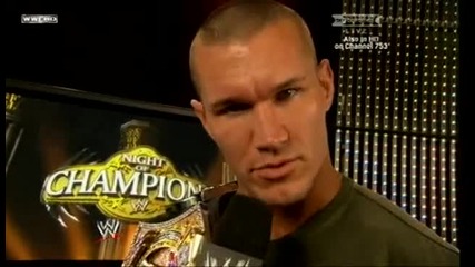 Night Of Champions Randy Orton дава интервю [backstage]